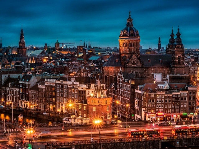 Ночной Амстердам, Нидерланды