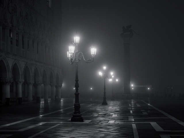 Ночная площадь Сан-Марко. Венеция.