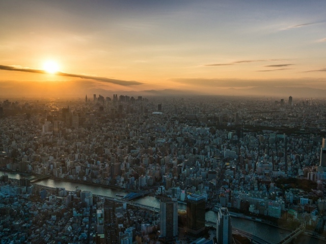 Панорама огромного Токио