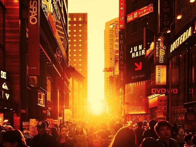 Лучи заката в Сеуле