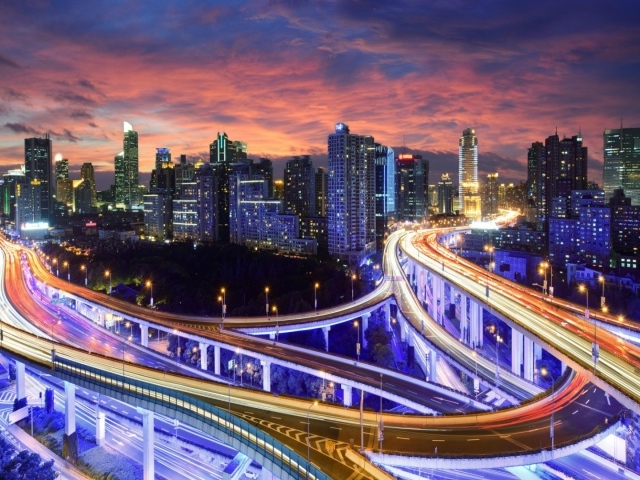 Дорожная развязка в Гонконге