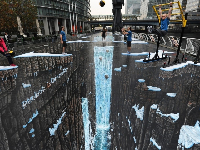 Самый большой 3D - рисунок в мире. Лондон