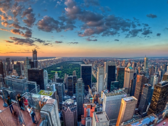 Вид с небоскреба в Нью-Йорке
