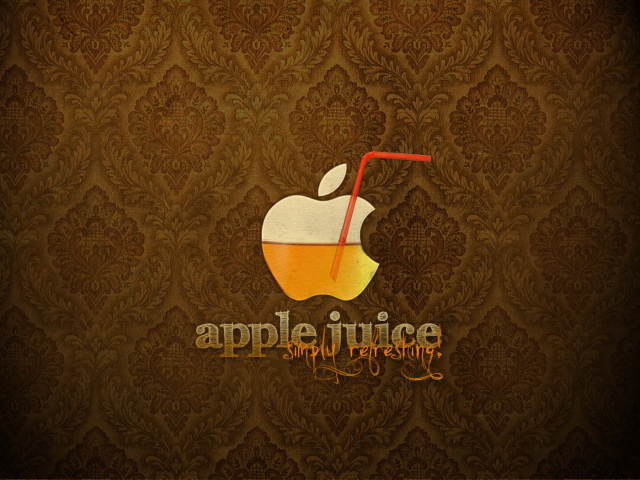 Надпись Яблочный сок