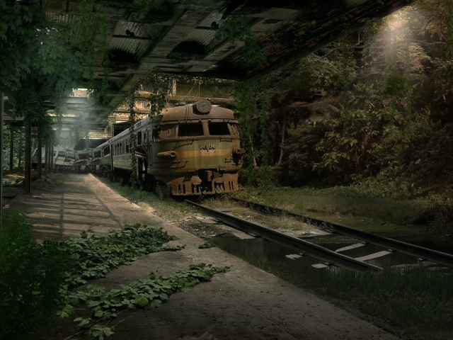 Заброшенный железнодорожный вокзал