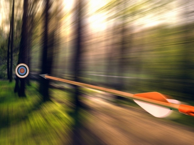 Стрела быстро приближается к цели