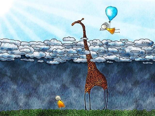 Жирафу дождь не страшен