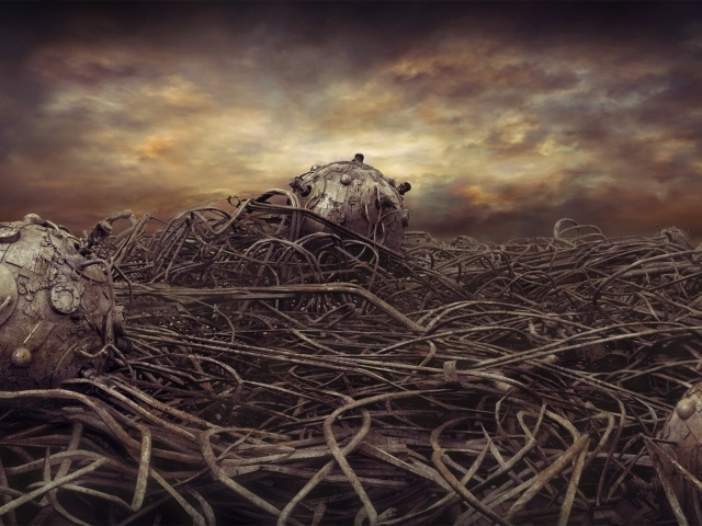 Переплетение проводов и механизмов