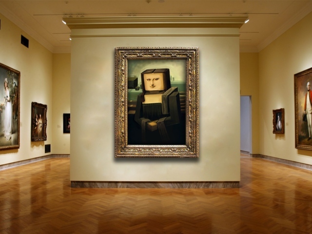 Мона Лиза в стиле Minecraft