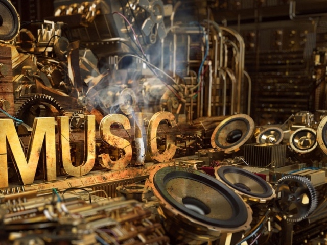 Музыкальное оборудование в стиле стимпанк