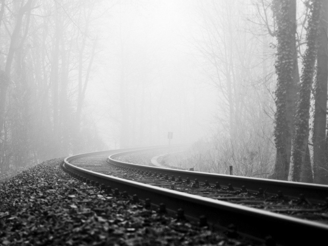 Железная дорога в тумане