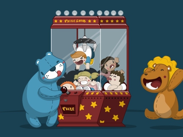 Игрушки пытаются выиграть детей