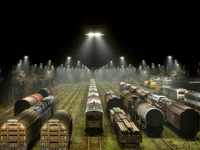 Поезда на сортировочной станции