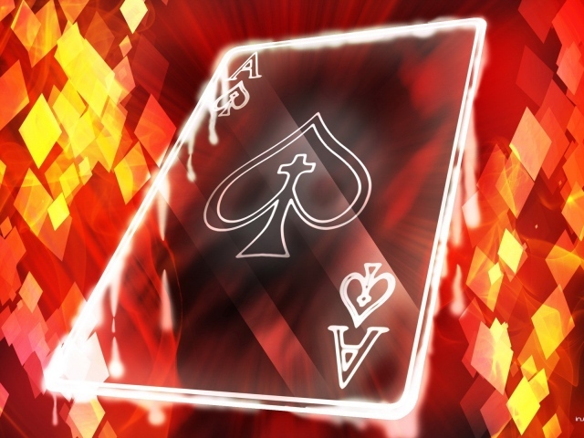 Прозрачная игровая карта туз