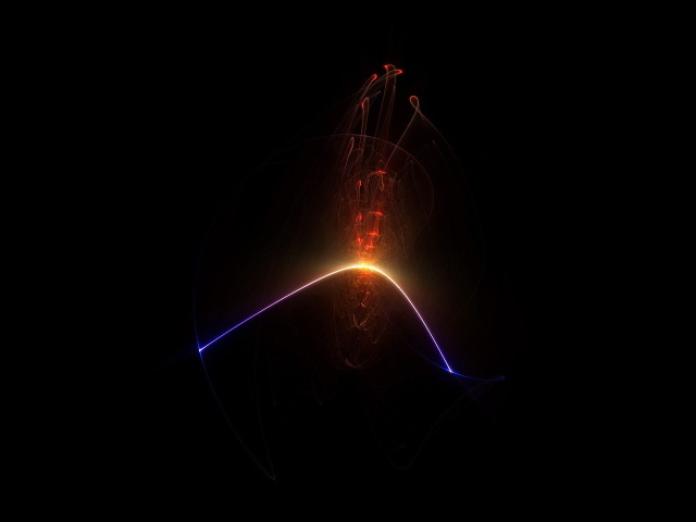 Световой рисунок на черном фоне