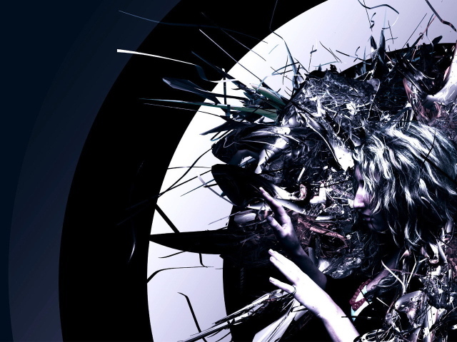 Девушка в черном круге