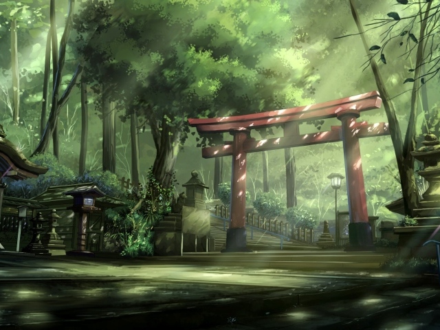 Азиатская архитектура в парке