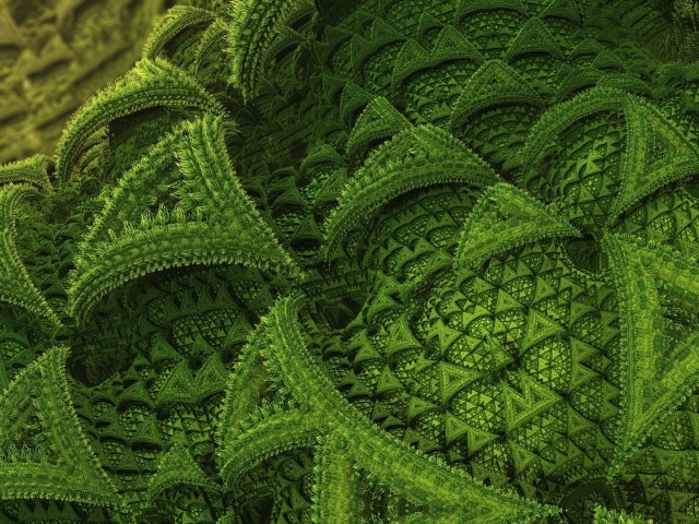 Зеленый узор треугольники