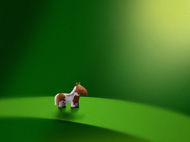 Лошадка на зеленой дорожке