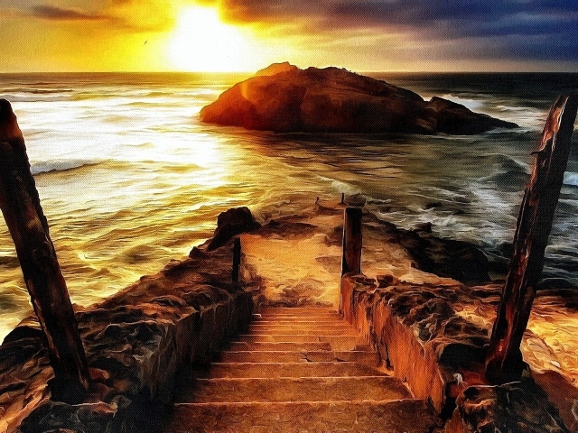 Картина Лестница к морю