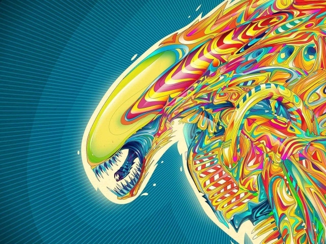 Пришелец чужой в радужных тонах