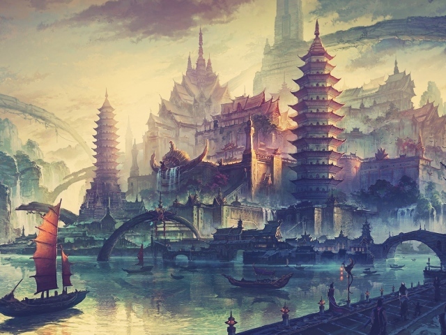 Китайский фэнтези город