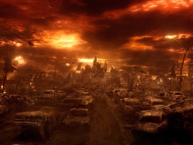 Город после атомного взрыва