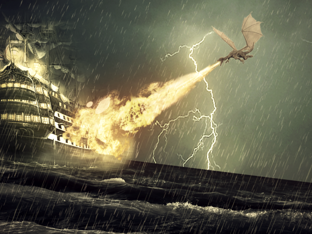 Дракон напал на корабль