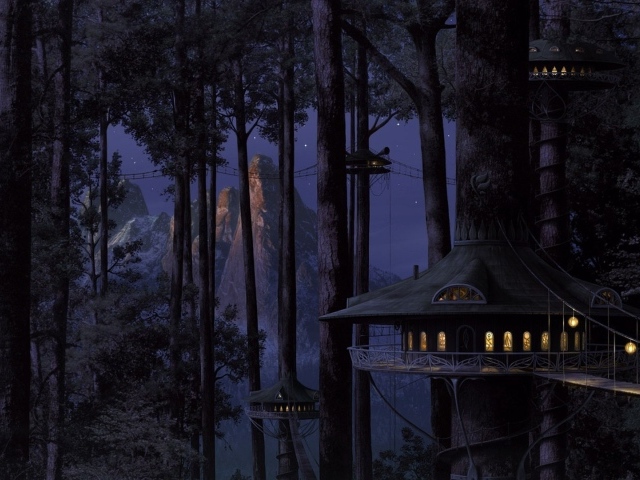 Дома Эльфов на деревьях