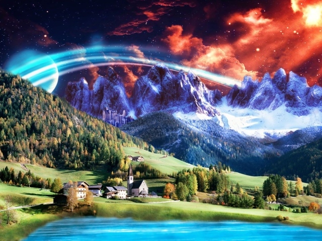 Сказочный горный пейзаж