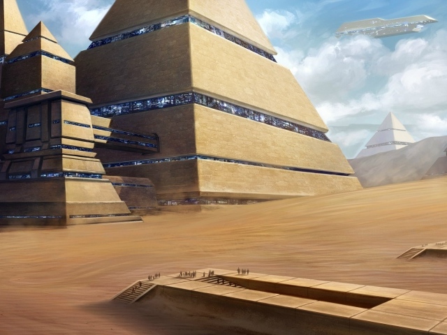 Фэнтези город в пустыне