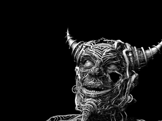 Рогатый демон из корней