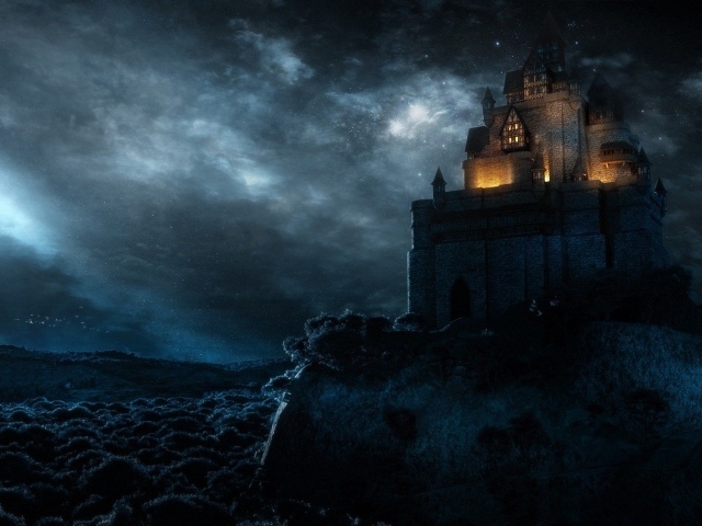 Неприступный замок на скале