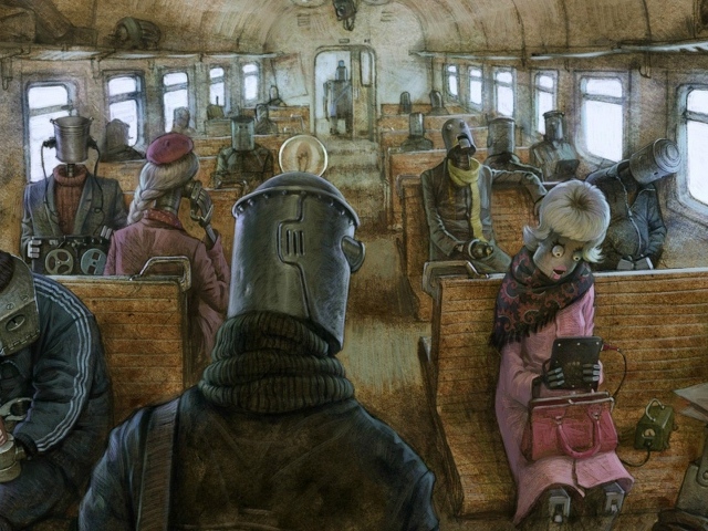 Роботы в пригородном поезде