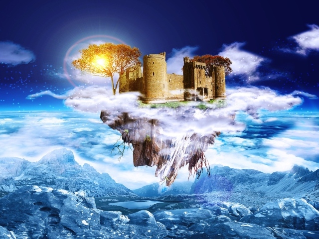 Замок на летающем острове