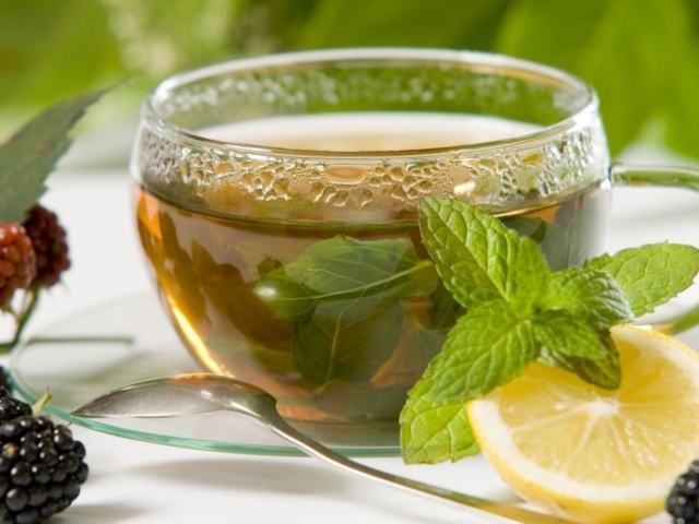 Мятный чай с лимоном