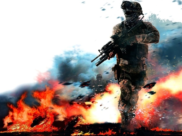 Солдат в огне, игра Call of Duty Modern Warfare 3