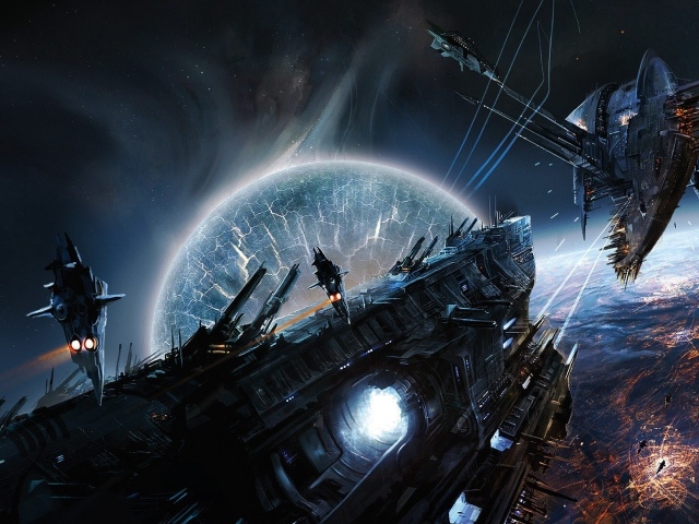 Сражение в космической стратегии EVE Online