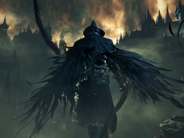 Черные крылья персонажа игры Bloodborne