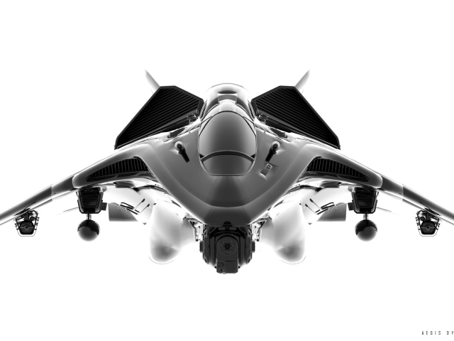 Черный истребитель в игре Star Citizen