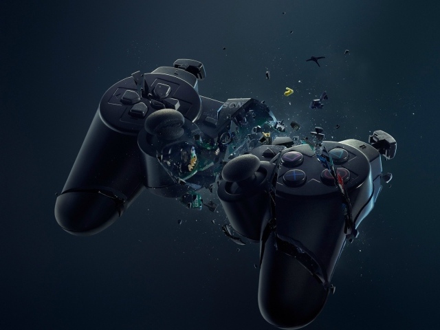 Разбитый пульт геймера