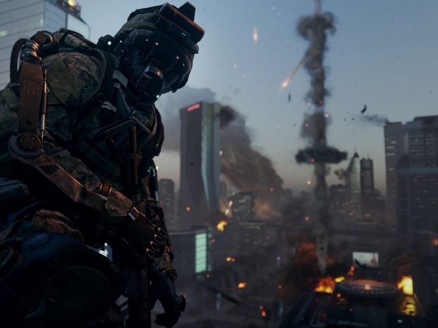 Горящий город в игре Call of Duty Modern Warfare 3