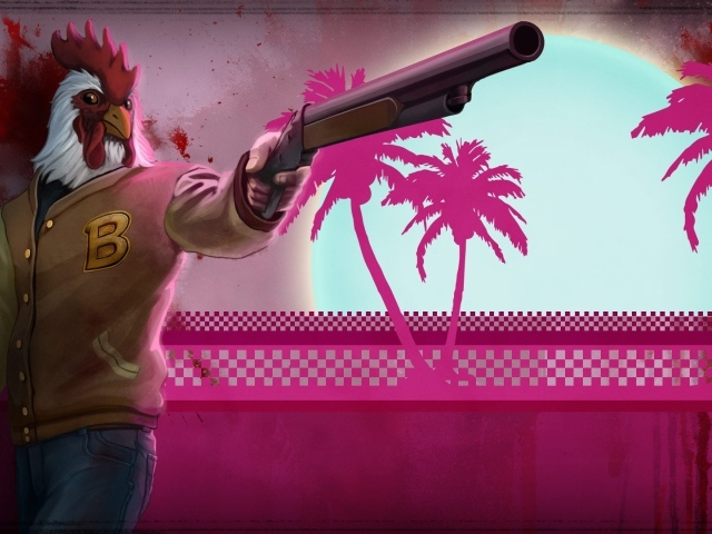 Петух из игры Hotline Miami