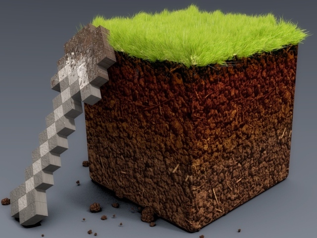 Куб земли в игре Minecraft