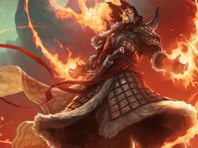 Огненный персонаж игры Magic The Gathering