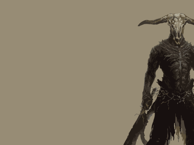 Рогатый персонаж игры Dark Souls