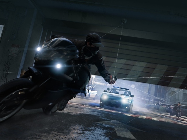 Мотоциклист в игре Watch Dogs