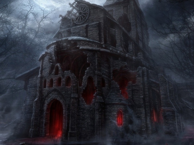 Разрушенная церковь в игре Diablo 3