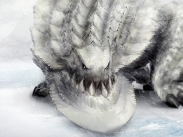 Снежный Уканлос из игры Monster Hunter