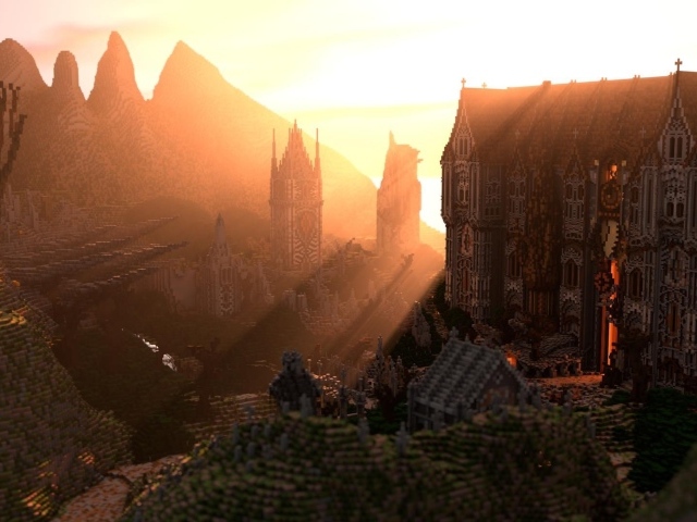Старинный замок, игра Minecraft